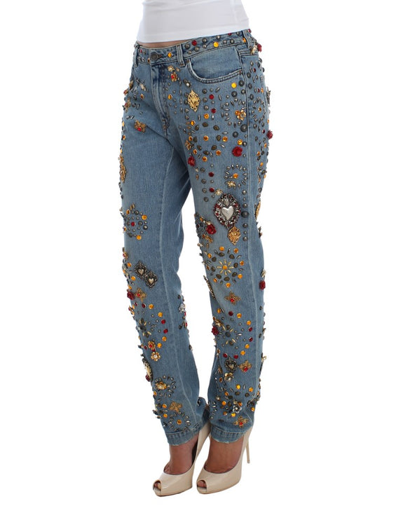 Betoverde Sicilië Crystal Heart Boyfriend Jeans