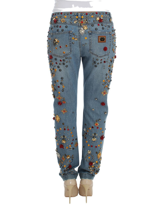 Betoverde Sicilië Crystal Heart Boyfriend Jeans