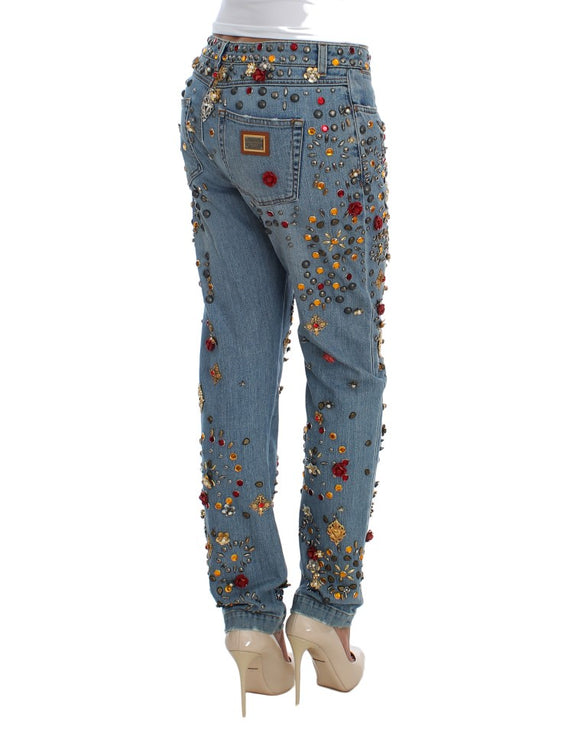 Betoverde Sicilië Crystal Heart Boyfriend Jeans