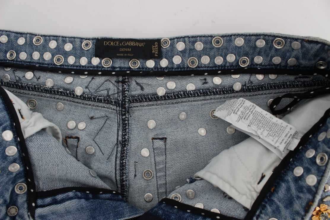 Betoverde Sicilië Crystal Heart Boyfriend Jeans