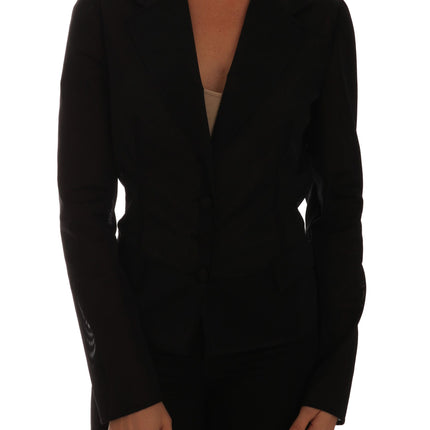 Semi-Transparent Darkgreen Nylon Blazer