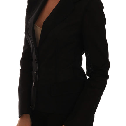 Semi-Transparent Darkgreen Nylon Blazer