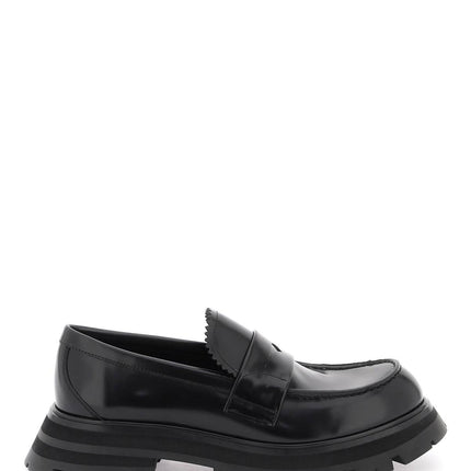 Alexander Mcqueen brushed leather wander loafers