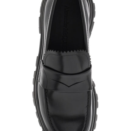 Alexander Mcqueen brushed leather wander loafers