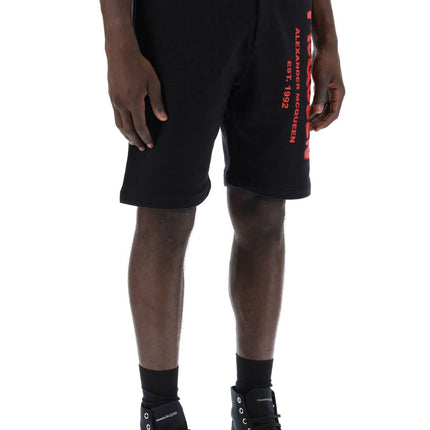 Alexander Mcqueen jersey graffiti sweatshorts