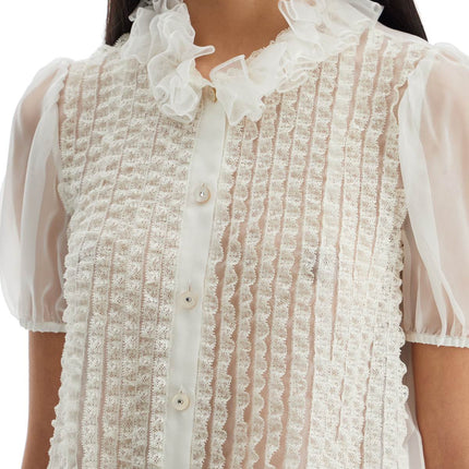 Valentino Garavani short-sleeved chiffon blouse