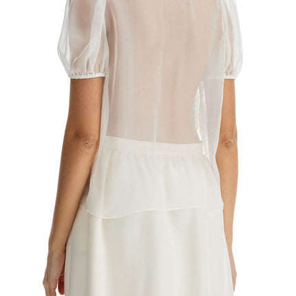 Valentino Garavani short-sleeved chiffon blouse