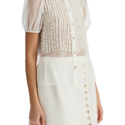 Valentino Garavani short-sleeved chiffon blouse