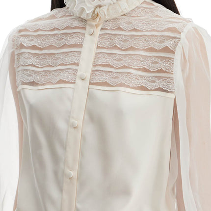 Valentino Garavani silk blouse with ruffles