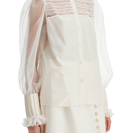 Valentino Garavani silk blouse with ruffles