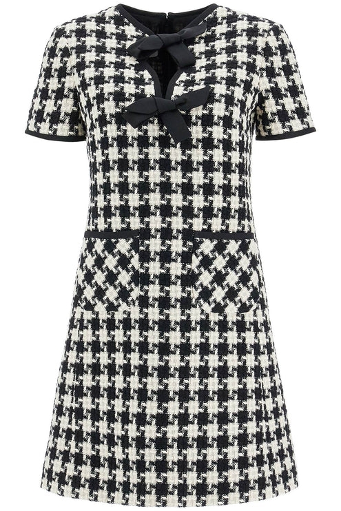 Valentino Garavani mini dress in damier light tweed