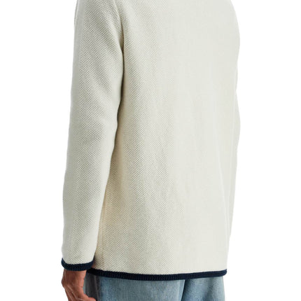 Valentino Garavani men's cotton and wool jacket in butter color with shawl collar