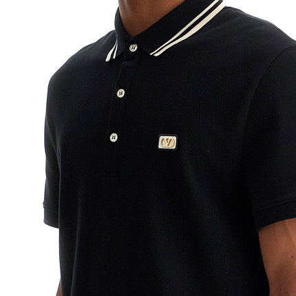 Valentino Garavani regular fit polo shirt with vlogo patch