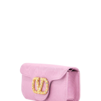 Valentino Garavani locò clutch in moire fabric