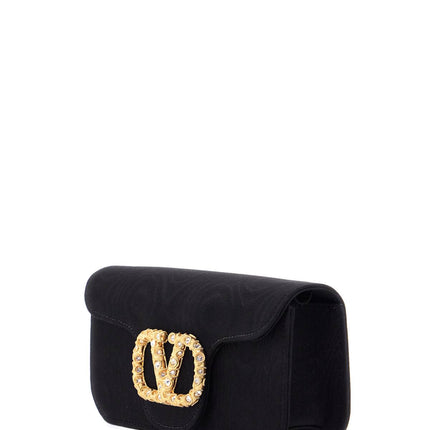 Valentino Garavani locò clutch in moire fabric