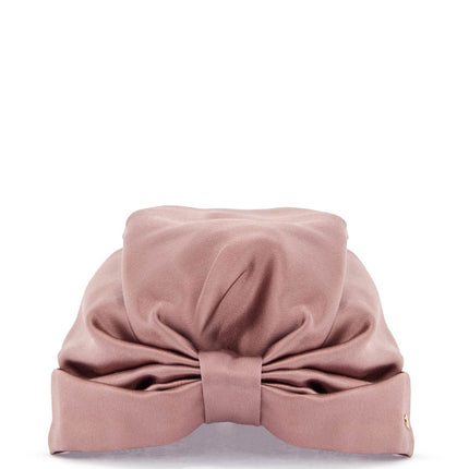 Valentino Garavani wrap-around silk turban with voluminous effect in beige and gold