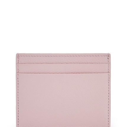 Valentino Garavani compact leather wallet in rose quartz with card slots