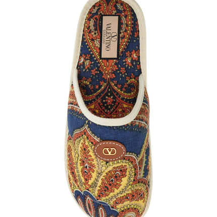 Valentino Garavani multicolor floral cotton slide slippers for home and short outings