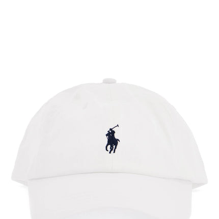 Polo Ralph Lauren white cotton baseball cap with navy embroidered logo