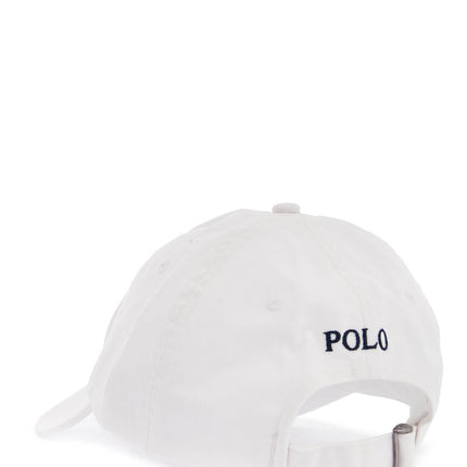 Polo Ralph Lauren white cotton baseball cap with navy embroidered logo