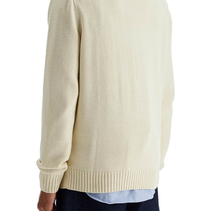 Polo Ralph Lauren cream cotton sweater with embroidered logo