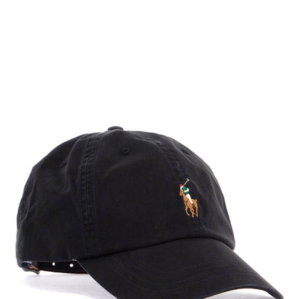 Polo Ralph Lauren black cotton cap with logo embroidery