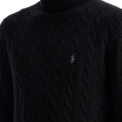 Polo Ralph Lauren cable-knit wool and cashmere turt