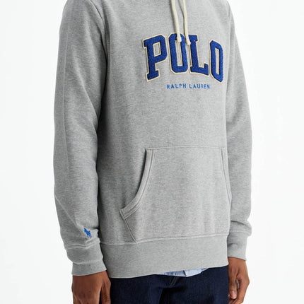 Polo Ralph Lauren men's gray cotton zip hoodie with polo logo