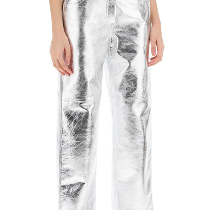 Interior sterling pants in laminated leather