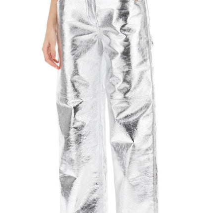 Interior sterling pants in laminated leather