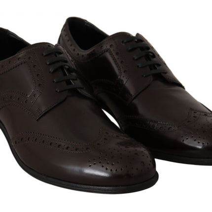 Elegant bruin lederen oxford flats