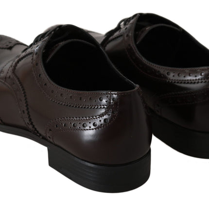 Elegant bruin lederen oxford flats