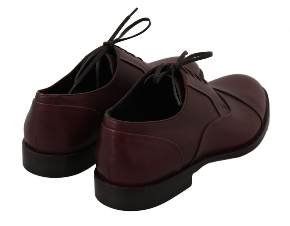 Elegant Bordeaux Leather Dress Shoes