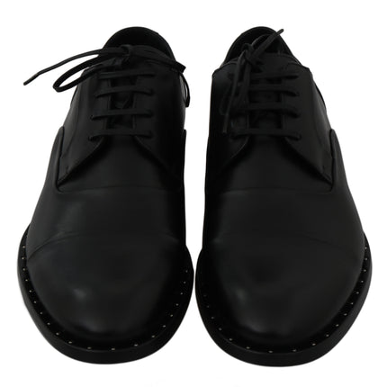 Sleek Black Leather Formal Dress Shoes