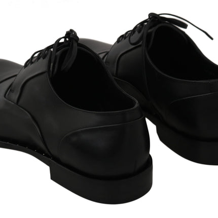 Sleek Black Leather Formal Dress Shoes