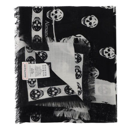 Alexander Mcqueen slashed skull scarf