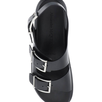 Alexander Mcqueen leather sandals with maxi buckles