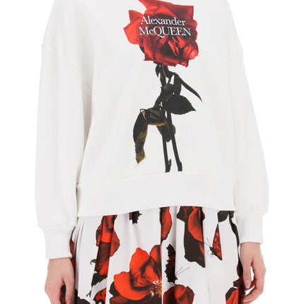 Alexander Mcqueen shadow rose sweatshirt