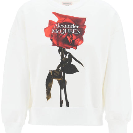 Alexander Mcqueen shadow rose sweatshirt