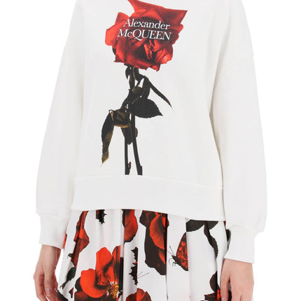 Alexander Mcqueen shadow rose sweatshirt