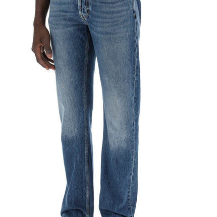 Alexander Mcqueen straight leg jeans with faux pocket on the back.