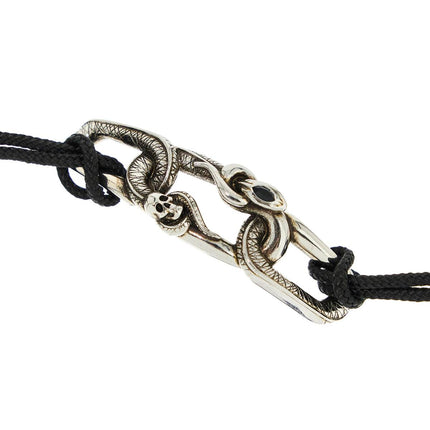 Alexander Mcqueen "snake and skull bracelet with intricate