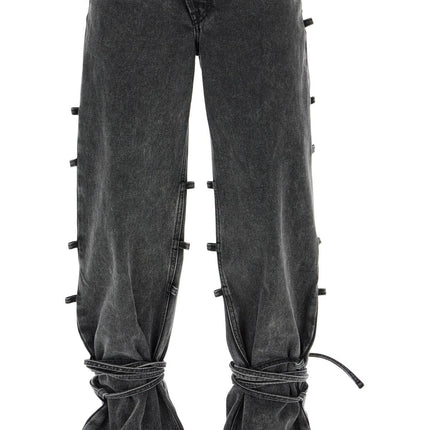 Alexander Mcqueen baggy jeans with knotted detail