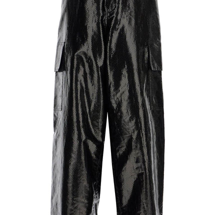 Alexander Mcqueen cargo canvas tarred trousers in