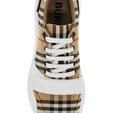 Burberry check fabric sneakers