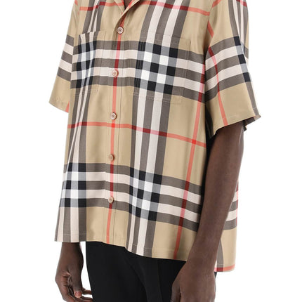 Burberry bowling shirt in tartan silk