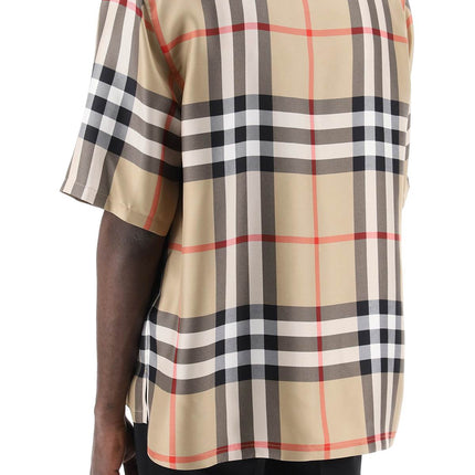 Burberry bowling shirt in tartan silk