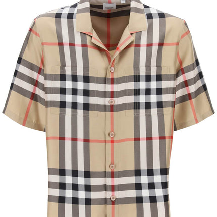 Burberry bowling shirt in tartan silk