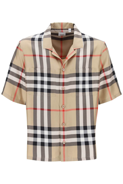 Burberry bowling shirt in tartan silk