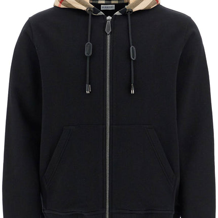 Burberry samuel sweatshirt with check hood